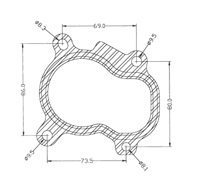 210353 gasket including given dimensions