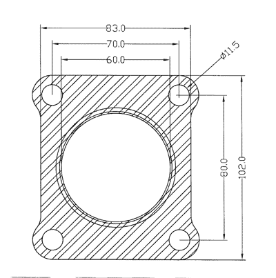 210354 gasket including given dimensions