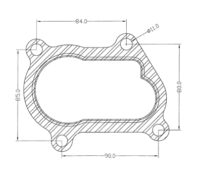 210355 gasket including given dimensions