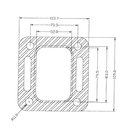 210362 gasket including given dimensions