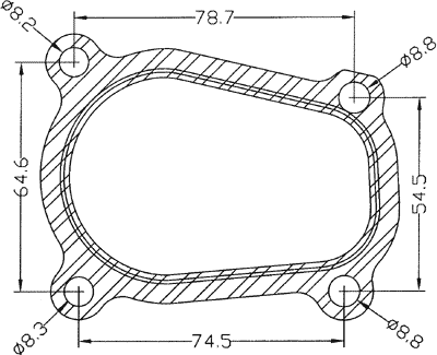 210365 gasket including given dimensions