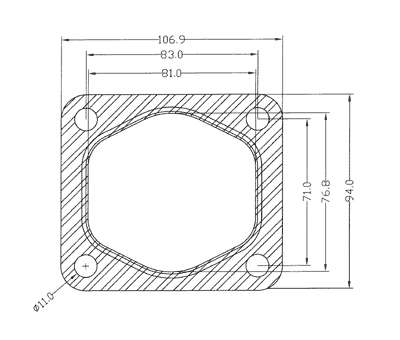 210375 gasket including given dimensions