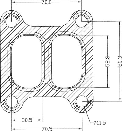 210387 gasket including given dimensions
