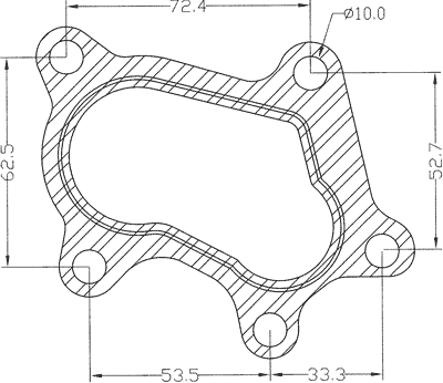 210393 gasket including given dimensions