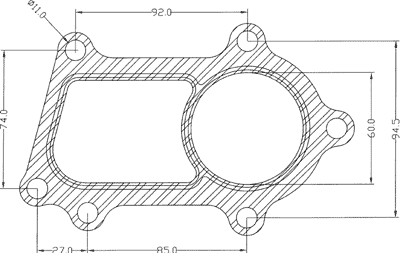 210395 gasket including given dimensions