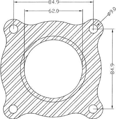 210398 gasket including given dimensions