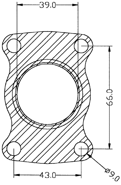 210500 gasket including given dimensions