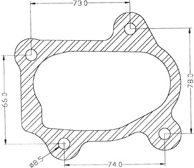 210504 gasket including given dimensions