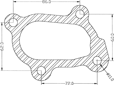 210507 gasket including given dimensions