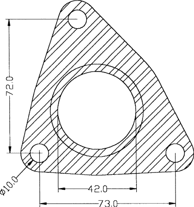 210509 gasket including given dimensions