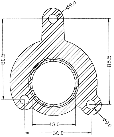 210511 gasket including given dimensions