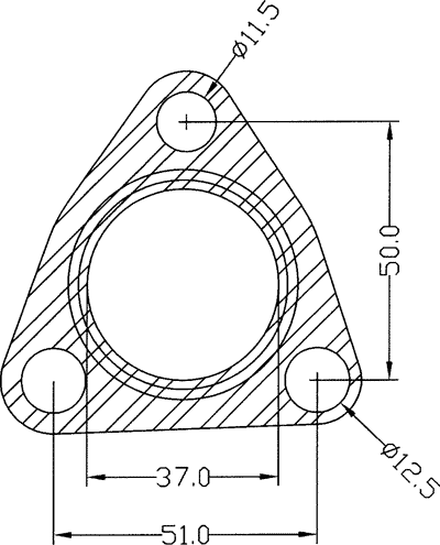 210517 gasket including given dimensions