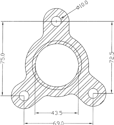 210526 gasket including given dimensions