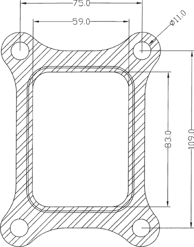 210532 gasket including given dimensions