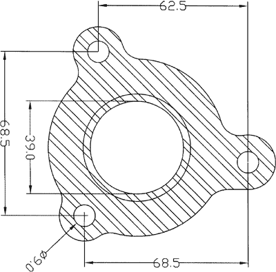210536 gasket including given dimensions