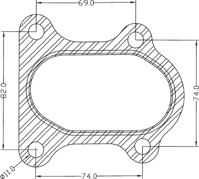 210541 gasket including given dimensions