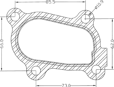 210550 gasket including given dimensions