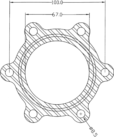 210551 gasket including given dimensions