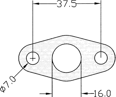 210553 gasket including given dimensions