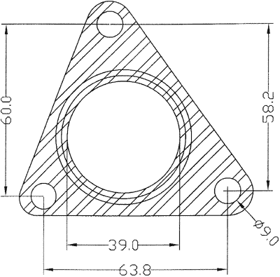 210555 gasket including given dimensions