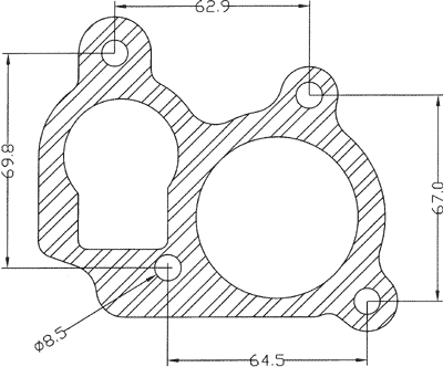 210562 gasket including given dimensions