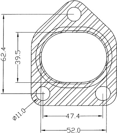 210563 gasket including given dimensions