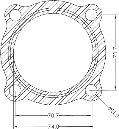 210566 gasket including given dimensions