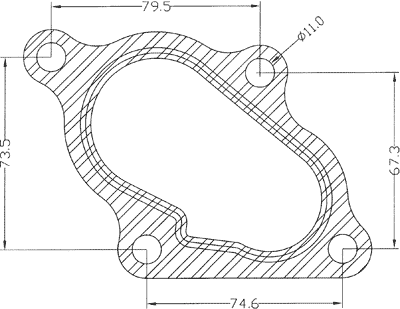 210568 gasket including given dimensions
