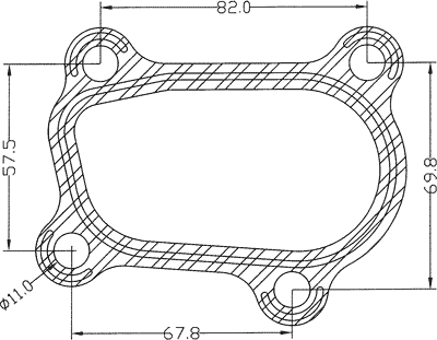 210570 gasket including given dimensions