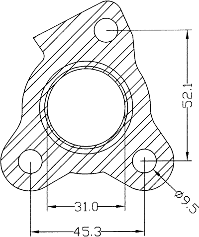 210575 gasket including given dimensions