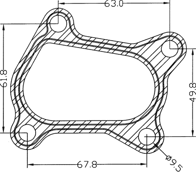 210576 gasket including given dimensions