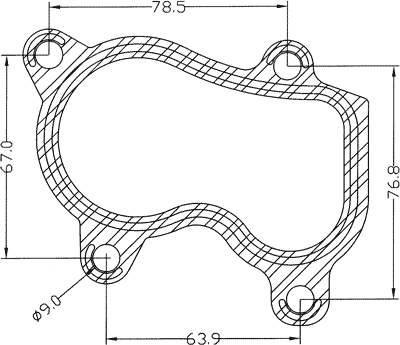 210578 gasket including given dimensions
