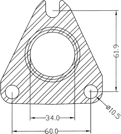 210579 gasket including given dimensions