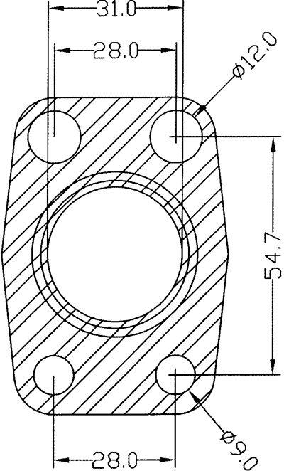 210581 gasket including given dimensions