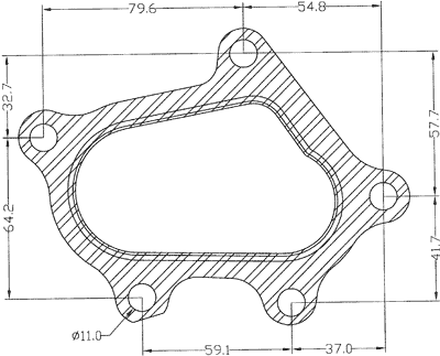 210583 gasket including given dimensions