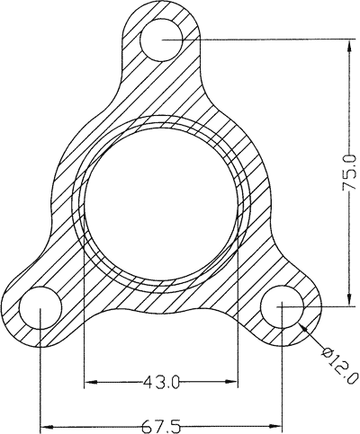 210585 gasket including given dimensions