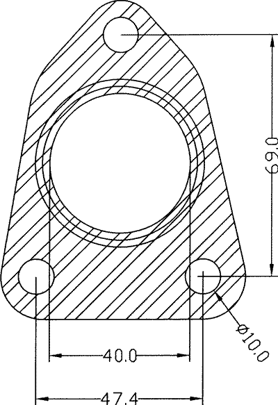 210587 gasket including given dimensions