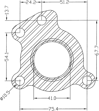 210588 gasket including given dimensions