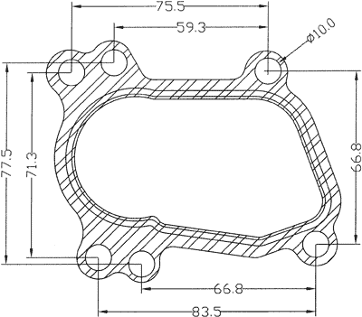210589 gasket including given dimensions
