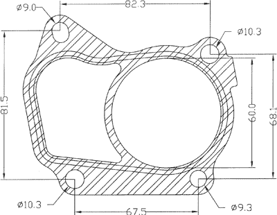 210597 gasket including given dimensions