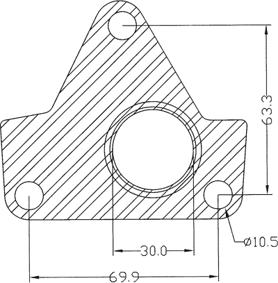 210598 gasket including given dimensions