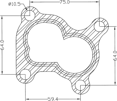 210599 gasket including given dimensions