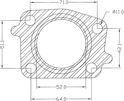 210600 gasket including given dimensions