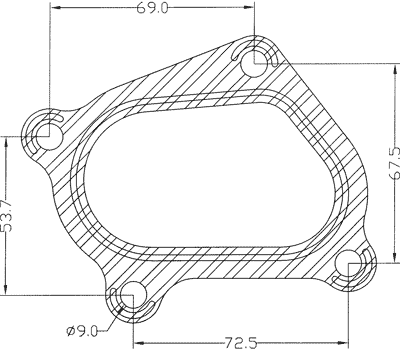 210601 gasket including given dimensions