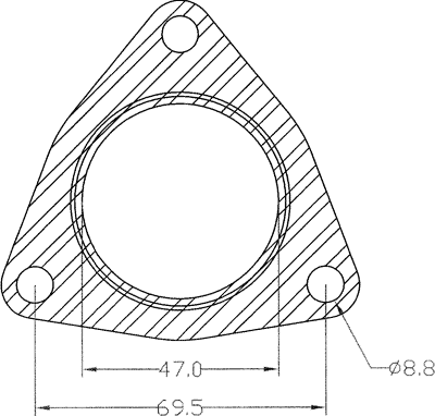 210605 gasket including given dimensions