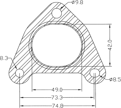 210608 gasket including given dimensions