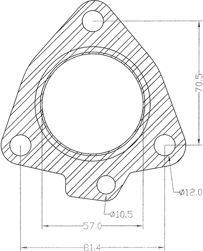 210609 gasket including given dimensions