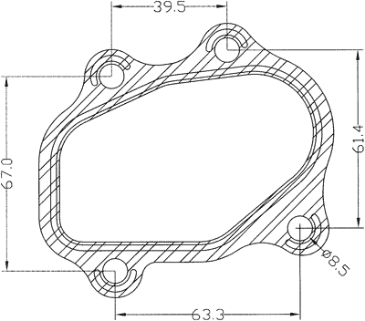 210614 gasket including given dimensions