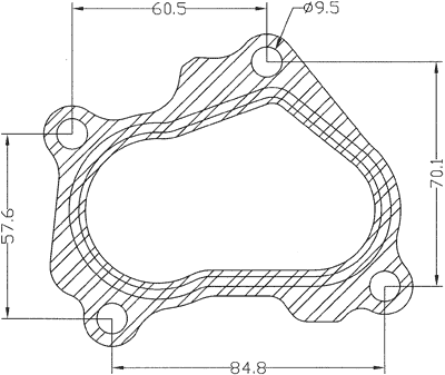 210625 gasket including given dimensions