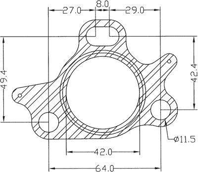 210627 gasket including given dimensions